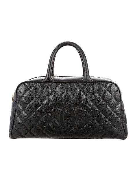 chanel caviar bowling bag|Chanel Caviar Timeless Bowling Bag .